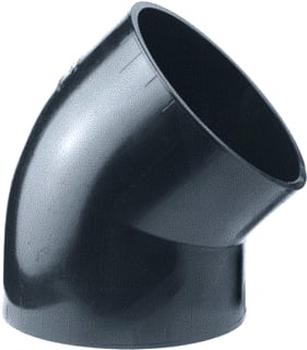Akatherm - HDPE drainage Fitting met 2 aansluitingen Alxs Pe Afv Knie 45 110