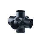 Akatherm - HDPE drainage Fitting met 6 aansluitingen pe t-stuk 4v 88,5 90 110