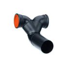 Akatherm - HDPE drainage Fitting met 3 aansluitingen alxs wandclosetbocht 110/90mm