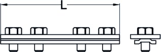 Akasison - XL / L Verbindingselement profielrail alxs 700015 ds25