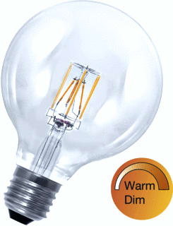 Bailey - LED-lamp Fil Gl 125 E27 8W Warmdim