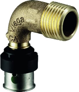Viega - Smartpress 6714 Fitting met 2 aansluitingen Smpr Bocht90 Br 20X1/2Bu