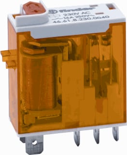 Finder - 46 Schakelrelais Rel+T+Led 1W/16A 12Ac
