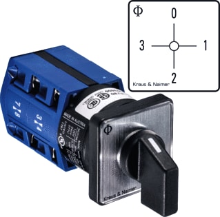 Kraus & Naimer - Amperemeterschakelaar ampmtr sch 20a 3p 0-1-2-3
