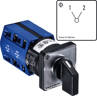 Kraus & Naimer - Besturingsschakelaar Omschak 20A 6P 60 1-2