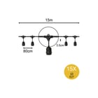 Bailey - LED Party Bulb Light String Pendant Feestverlichting Light String 15M 15Xe27