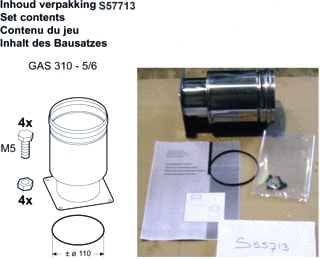 Remeha - Toeb./onderd. gasgestookte cv-ketel aansluitst.venturi 100mm