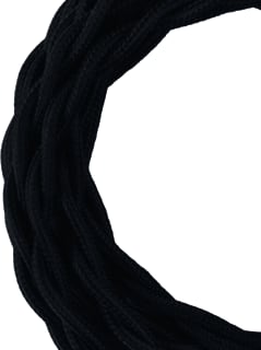 Bailey - Deco Aansluitleiding Textcable Twist Zwart 3M