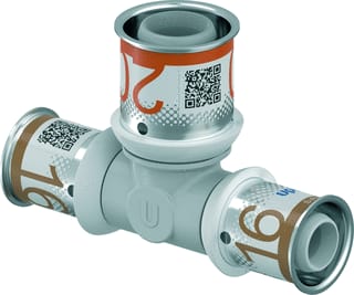 Uponor - S-Press PLUS Fitting met 3 aansluitingen S-Prss Plus T-St 16-20-16