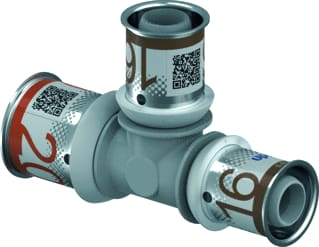 Uponor - S-Press PLUS Fitting met 3 aansluitingen S-Prss Plus T-St 20-16-16