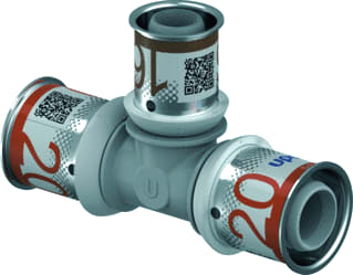 Uponor - S-Press PLUS Fitting met 3 aansluitingen S-Prss Plus T-St 20-16-20