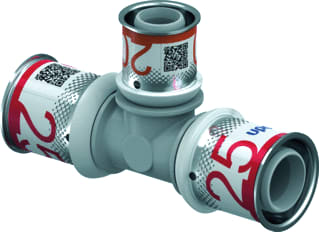Uponor - S-Press PLUS Fitting met 3 aansluitingen S-Prss Plus T-St 25-20-25