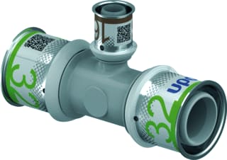 Uponor - S-Press PLUS Fitting met 3 aansluitingen S-Prss Plus T-St 32-16-32