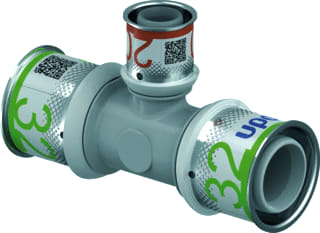Uponor - S-Press PLUS Fitting met 3 aansluitingen S-Prss Plus T-St 32-20-32
