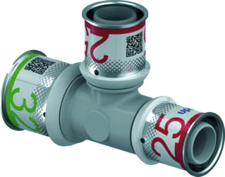 Uponor - S-Press PLUS Fitting met 3 aansluitingen S-Prss Plus T-St 32-25-25