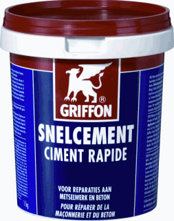 Griffon - Stuc- en uitvlakmortel Snelcement Grijs 1Kg Pt