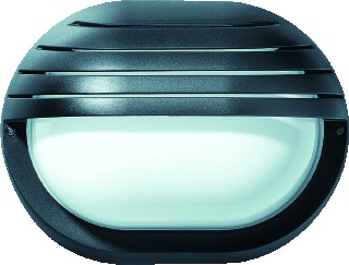 Performance in lighting - EKO Plafond-/wandarmatuur 19/Grill E27 Zwart