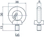 Cooper Crouse-Hinds - Ceag Oogschroef/bout Eyebo M 8 A2/32480000001