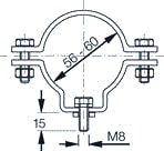 Cooper Crouse-Hinds - Ceag Mech. toebeh. verlichtingsarmatuur Pipe Clamp R34