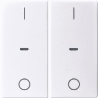 Hager Berker - Q.1/Q.3/Q.7 Bed.element / centr.pl. schakelmat. 2V Knp I/O Q Wt