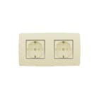 Niko - Original Wandcontactdoos (WCD schakelmat.) Wcd Ra Kv 2V Duo Compl Cr
