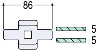 ABB - APO Verbindingselement profielrail Kontaktbl Rail-Kabel (10)
