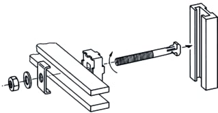 ABB - APO Verbindingselement profielrail Haakbout Cu 5 L=80