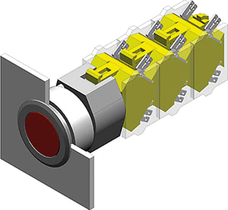 EAO - Serie 04 Drukknop frontelement Drukknop 704.012.018