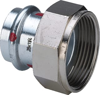 Viega - Prestabo 1163 Fitting met 2 aansluitingen Persfit2 22X3/4 M/Sc Xd