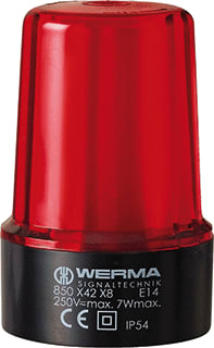 Werma - Continu licht lamp bm 12-240vac/dc rd