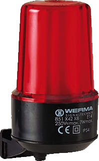Werma - Continu licht lamp wm 12-240vac/dc rd
