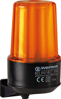 Werma - Continu licht lamp wm 12-240vac/dc ye