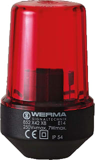 Werma - Continu licht lamp rm 12-240vac/dc rd