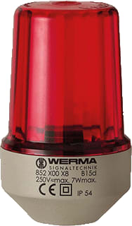Werma - Continu licht lamp rm 12-240vac/dc rd