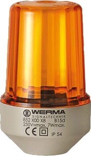 Werma - Continu licht lamp rm 12-240vac/dc ye