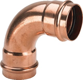 Viega - Profipress 2416 Fitting met 2 aansluitingen Prfi Bocht Koper 90Gr 15Mm