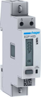 Hager - Elektriciteitsmeter Kwh Meter 1F 40A 1Mod