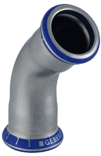 Geberit - Mapress RVS FKM Fitting met 2 aansluitingen Fitting 50228