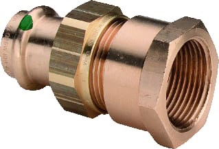 Viega - Sanpress 2262 Fitting met 2 aansluitingen Prfi 3-Delige Kopp 35X5/4"Bin