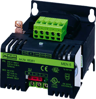 MURR - Gelijkstroomvoedingseenheid Men Voed 1/2F 24V/1Adc