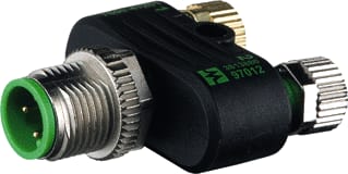 MURR - Sensor/actor verloopconnector T Adapt M12 Male M8 Fem