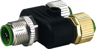 MURR - Sensor/actor verloopconnector T Adapt M12 Male M12 Fem0