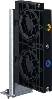 Hager - Univers N Toebehoren Stroomrailsteun Raildrager 2P Bevbeugel Fg