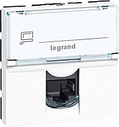 Legrand - LCS² datasysteem Mosaic Datacontactdoos twisted pair C6A Utp Rj45 2M Wt