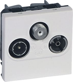 Legrand - Mosaic Antennecontactdoos r/tv/sat wcd alu 2