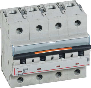 Legrand - LEXIC DIN Installatieautomaat Dx3 Mcb 4P D40A 25Ka