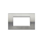 Bticino - LivingLight Afdekraam ll rech raam geborsteld staal 4 mod