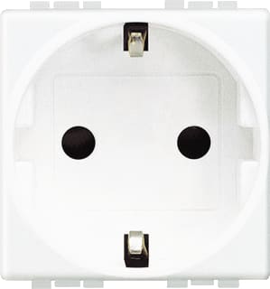 Bticino - LivingLight Wandcontactdoos (WCD schakelmat.) Wcd Ra Stk Living L Wt