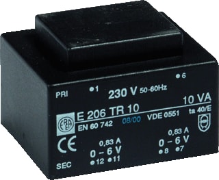 Erea - 1-fase stuurtransformator e 206tr10