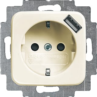 ABB Busch-Jaeger - SI Wandcontactdoos (WCD schakelmat.) wcd ra kb usb 212 si